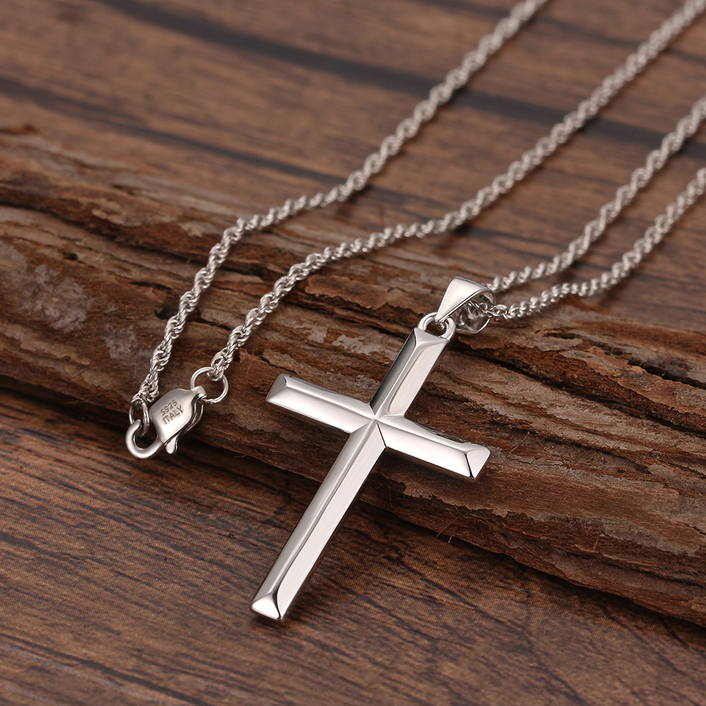 Jesuit 925 Sterling Silver Cross Necklace | rinntin jewelry